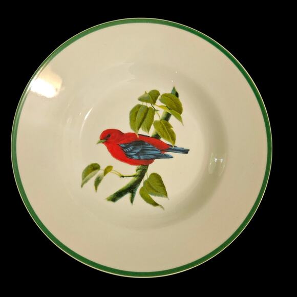 National Wildlife Federation Bird Bowls Set of 4 – 8" Soup/Cereal Songbird Green - Picture 4 of 8